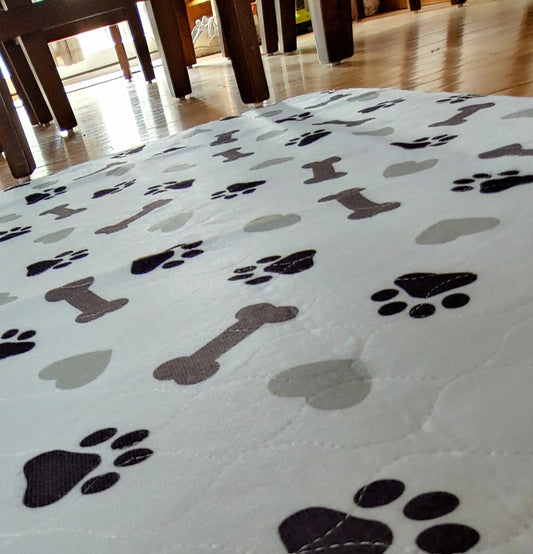 34x36 Bones Paw Print Washable Puppy Potty Pads