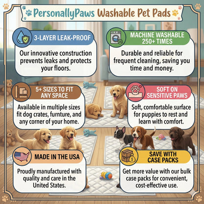 34x36 Blue Plaid Washable Puppy Potty Pee Pee Pads