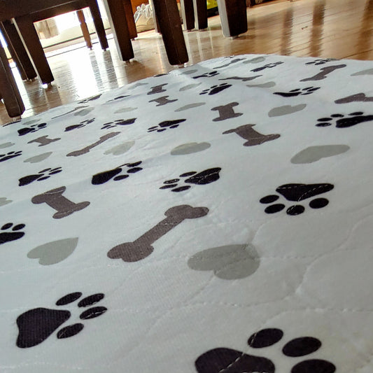 48x48 Bones Paw Print Washable Puppy Potty Pads