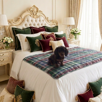 Blue Plaid Print Washable Puppy Pads