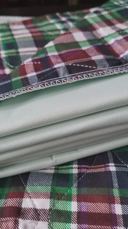 18x24 Blue Plaid Washable Puppy Pads