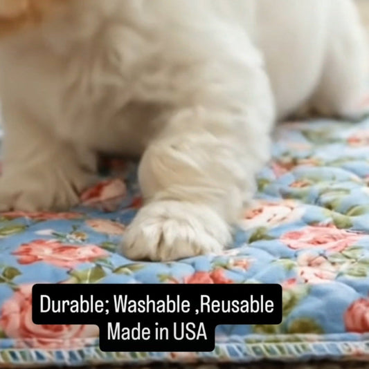 34x36 Floral Print Washable Puppy Potty Pads
