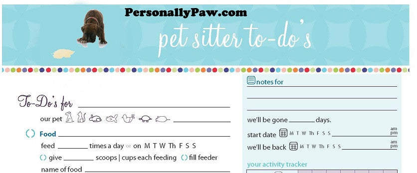 Pet Sitter To-Do Guide
